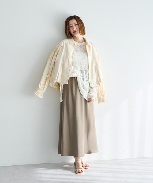 Editt by YECCA VECCA（エディットバイイェッカヴェッカ）の「ルーズニットプルオーバー（ニット/セーター・レディース・ピンク/その他7/アイボリー・FREE）」の6枚目の写真