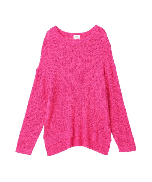 Editt by YECCA VECCA（エディットバイイェッカヴェッカ）の「ルーズニットプルオーバー（ニット/セーター・レディース・ピンク/その他7/アイボリー・FREE）」の7枚目の写真