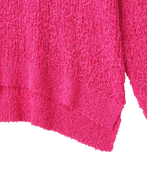 Editt by YECCA VECCA（エディットバイイェッカヴェッカ）の「ルーズニットプルオーバー（ニット/セーター・レディース・ピンク/その他7/アイボリー・FREE）」の11枚目の写真