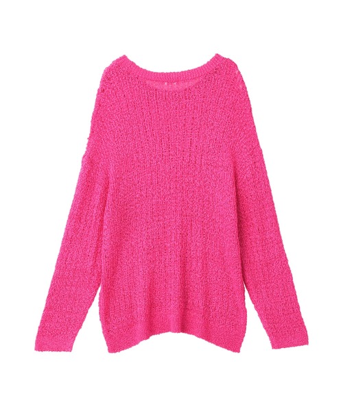 Editt by YECCA VECCA（エディットバイイェッカヴェッカ）の「ルーズニットプルオーバー（ニット/セーター・レディース・ピンク/その他7/アイボリー・FREE）」の8枚目の写真