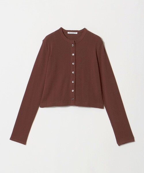 BEAUTY&YOUTH UNITED ARROWS(ビューティーアンドユースユナイテッドアローズ)の「コットン パターンメッシュ カーディガン ウォッシャブル(カーディガン/ボレロ・レディース・ピンク/ホワイト/ブラック/グレー系/ワイン/ナチュラル・FREE)」の6枚目の写真
