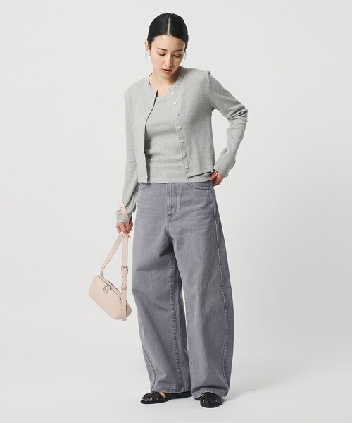 BEAUTY&YOUTH UNITED ARROWS(ビューティーアンドユースユナイテッドアローズ)の「コットン パターンメッシュ カーディガン ウォッシャブル(カーディガン/ボレロ・レディース・ピンク/ホワイト/ブラック/グレー系・FREE)」の7枚目の写真