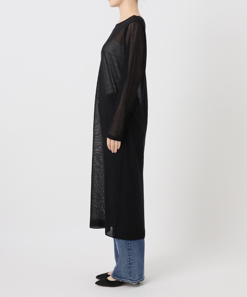 Spick & Span（スピックアンドスパン）の「シアーニットワンピース（ワンピース・レディース・ホワイト/ブラック・FREE）」の15枚目の写真