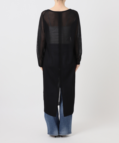 Spick & Span（スピックアンドスパン）の「シアーニットワンピース（ワンピース・レディース・ホワイト/ブラック・FREE）」の16枚目の写真