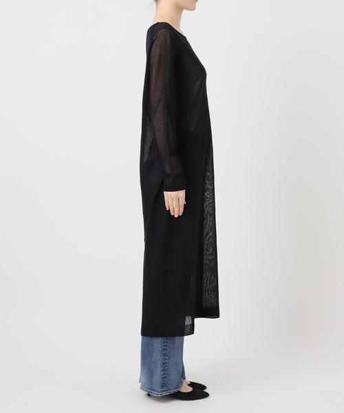 Spick & Span（スピックアンドスパン）の「シアーニットワンピース（ワンピース・レディース・ホワイト/ブラック・FREE）」の17枚目の写真