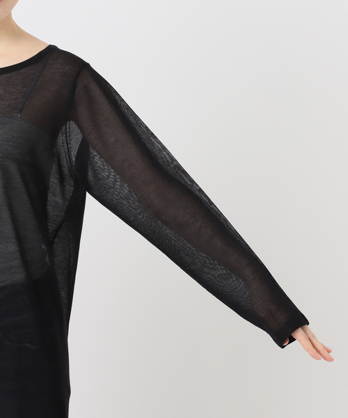 Spick & Span（スピックアンドスパン）の「シアーニットワンピース（ワンピース・レディース・ホワイト/ブラック・FREE）」の18枚目の写真