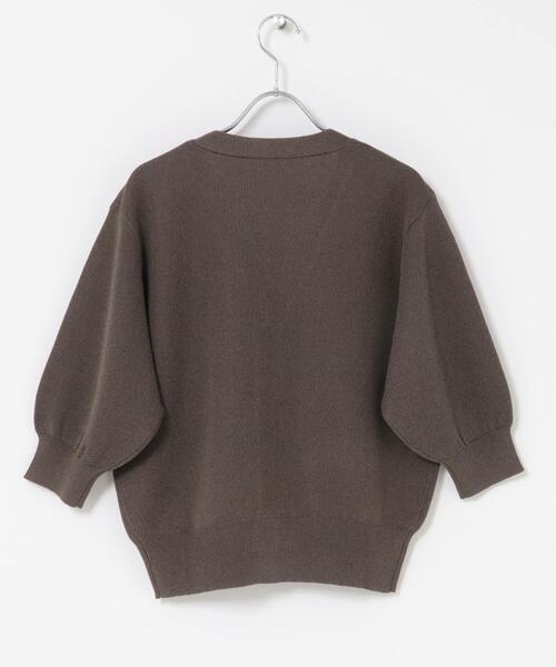 ITEMS URBANRESEARCH(アイテムズ アーバンリサーチ)の「Vネックハーフスリーブニットカーディガン(カーディガン/ボレロ・レディース・シルバー/ブラウン/イエロー系その他・FREE)」の15枚目の写真