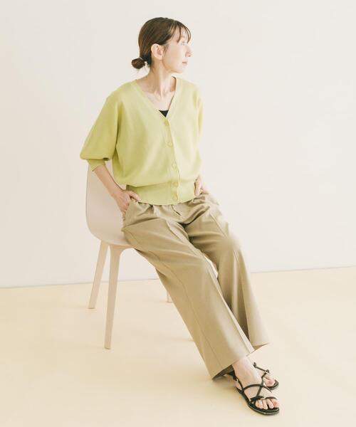 ITEMS URBANRESEARCH(アイテムズ アーバンリサーチ)の「Vネックハーフスリーブニットカーディガン(カーディガン/ボレロ・レディース・シルバー/ブラウン/イエロー系その他・FREE)」の21枚目の写真