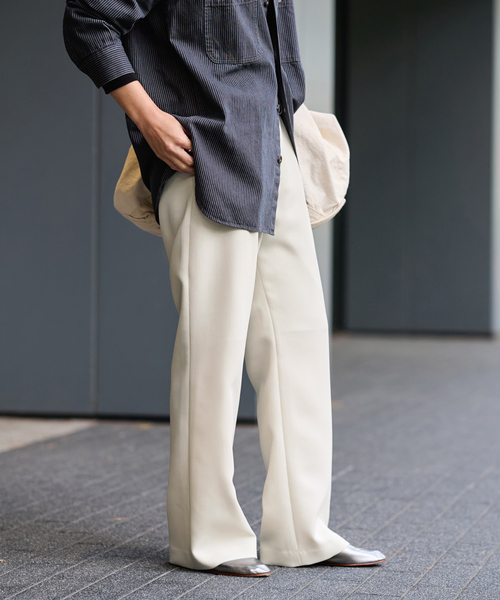 FRAMeWORK（フレームワーク）の「ライトダブルクロスイージースラックス（スラックス・レディース・ブラック/アイボリー/ベージュ・38/40/36）」の11枚目の写真