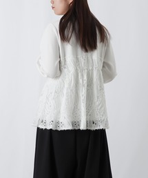 LUCA/LADY LUCK LUCA（ルカ/レディラックルカ）の「LC/LLL テープ刺繍レイヤード風プルオーバー（Tシャツ/カットソー）」