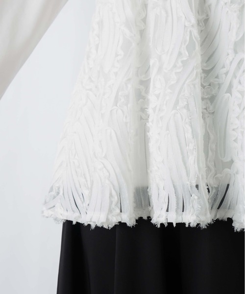LUCA/LADY LUCK LUCA(ルカ/レディラックルカ)の「LC/LLL テープ刺繍レイヤード風プルオーバー(Tシャツ/カットソー・レディース・ブラック/オフホワイト・FREE)」の17枚目の写真