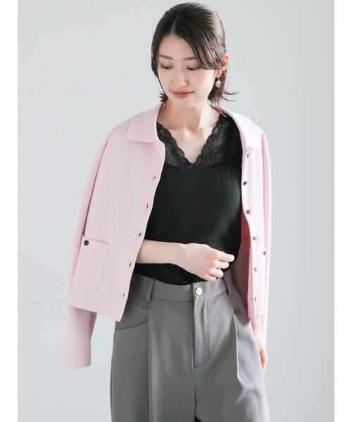 Te chichi（テチチ）の「前後2WAYレースネックタンクトップ（Tシャツ/カットソー・レディース・ブラウン/ブラック/オフホワイト・F）」の4枚目の写真