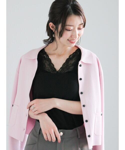 Te chichi（テチチ）の「前後2WAYレースネックタンクトップ（Tシャツ/カットソー・レディース・ブラウン/ブラック/オフホワイト・F）」の5枚目の写真