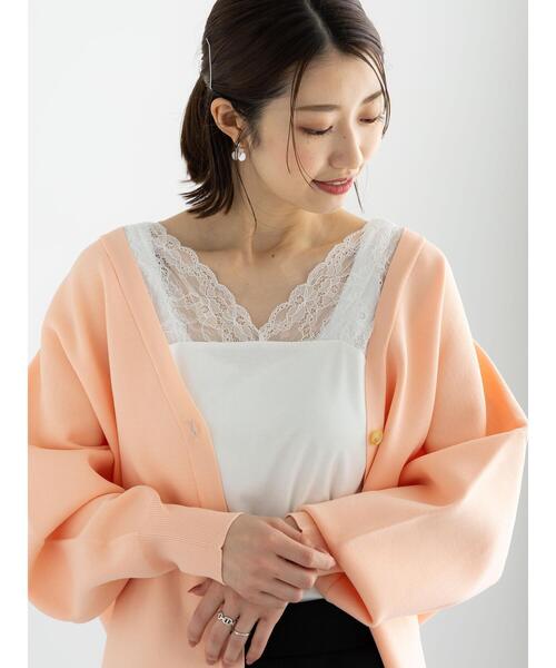 Te chichi（テチチ）の「前後2WAYレースネックタンクトップ（Tシャツ/カットソー・レディース・ブラウン/ブラック/オフホワイト・F）」の8枚目の写真