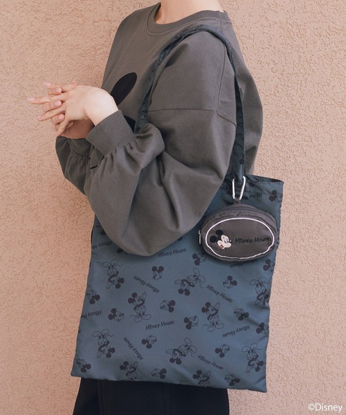 Disney(ディズニー)の「Disney/アソートポーチ付きエコバッグ(トートバッグ・レディース・グリーン/チャコールグレー/ブラウン/ピンク/ライトブルー/ラベンダー・FREE)」の13枚目の写真