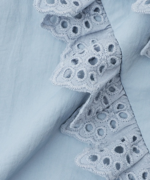 petit main(プティマイン)の「レースフリルブルゾン(ブルゾン・キッズ・ライトピンク/ブルー・80cm/130cm/120cm/110cm/100cm/90cm)」の4枚目の写真