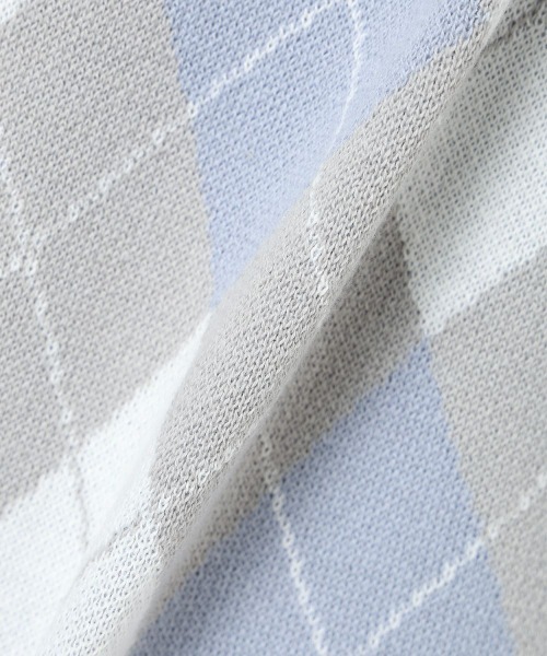 F i.n.t（フィント）の「エンブレム刺繍アーガイルニットベスト/fint フィント（ベスト・レディース・ライトピンク/ライトグレー・FREE）」の19枚目の写真