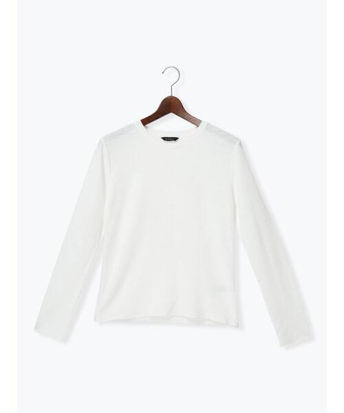 Te chichi(テチチ)の「スラブ天竺プルオーバー(Tシャツ/カットソー・レディース・チャコールグレー/オフホワイト/オリーブ・F)」の15枚目の写真