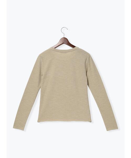 Te chichi(テチチ)の「スラブ天竺プルオーバー(Tシャツ/カットソー・レディース・チャコールグレー/オフホワイト/オリーブ・F)」の11枚目の写真