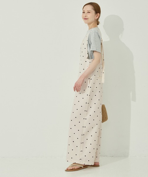 coca(coca)(コカ)の「ドットVネックオールインワン(つなぎ/オールインワン・レディース・ブラック/アイボリー・L/M)」の11枚目の写真