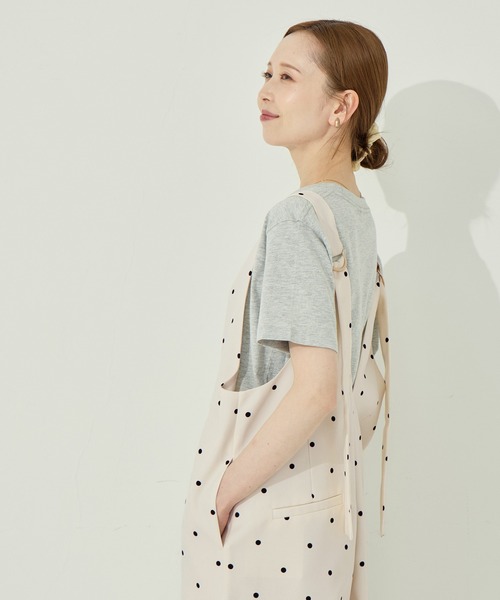 coca(coca)(コカ)の「ドットVネックオールインワン(つなぎ/オールインワン・レディース・ブラック/アイボリー・L/M)」の13枚目の写真