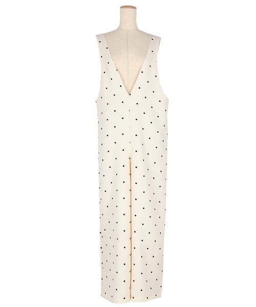 coca(coca)(コカ)の「ドットVネックオールインワン(つなぎ/オールインワン・レディース・ブラック/アイボリー・L/M)」の20枚目の写真