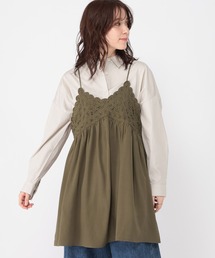 studio CLIP（スタディオクリップ）の「バテンレースキャミソールチュニックワンピース（チュニック）」