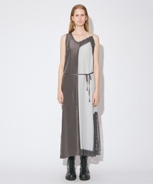 beautiful people | flip wrinkled silkchiffon-habutaedress(ワンピース)