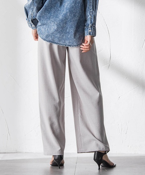 MAYSON GREY（メイソングレイ）の「【一瞬で楽とキレイを叶える】タンブラーオックスイージーワイドパンツ≪手洗い可能≫（その他パンツ・レディース・ピンク/ライトグレー/ネイビー・M）」の6枚目の写真