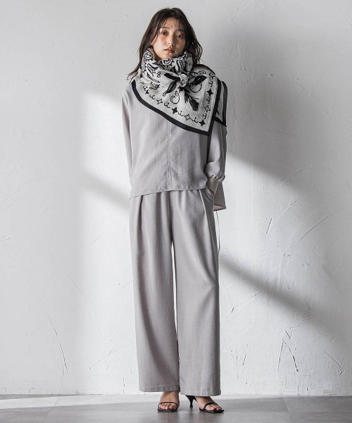 MAYSON GREY（メイソングレイ）の「【一瞬で楽とキレイを叶える】タンブラーオックスイージーワイドパンツ≪手洗い可能≫（その他パンツ・レディース・ピンク/ライトグレー/ネイビー・M）」の13枚目の写真