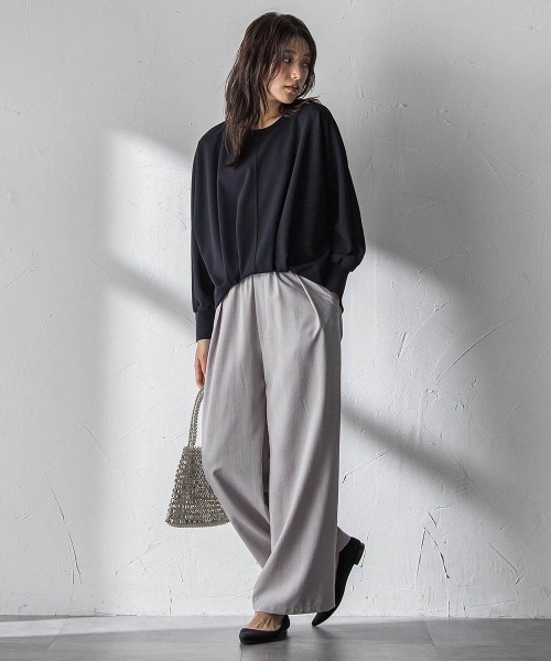 MAYSON GREY（メイソングレイ）の「【一瞬で楽とキレイを叶える】タンブラーオックスイージーワイドパンツ≪手洗い可能≫（その他パンツ・レディース・ピンク/ライトグレー/ネイビー・M）」の14枚目の写真