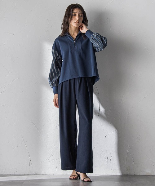 MAYSON GREY（メイソングレイ）の「【一瞬で楽とキレイを叶える】タンブラーオックスイージーワイドパンツ≪手洗い可能≫（その他パンツ・レディース・ピンク/ライトグレー/ネイビー・M）」の20枚目の写真