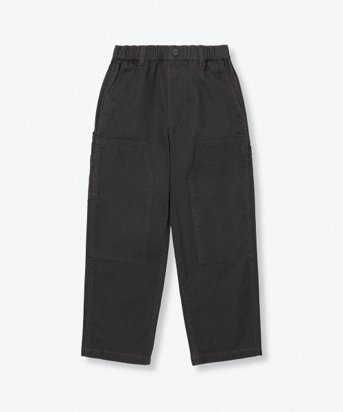 MUSINSA STANDARD KIDS（ムシンサスタンダードキッズ）の「ダブルニーバンディングカーペンターパンツ [ダークグレー]（その他パンツ・レディース・その他・100/110/120/130/140/150/160）」の3枚目の写真