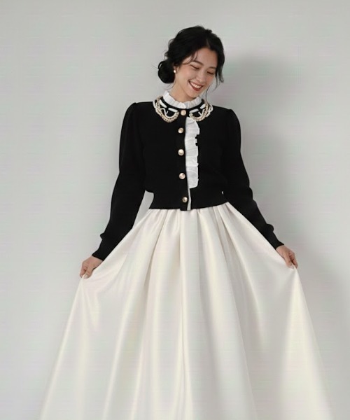 Lana821(ラナハニー)の「ネックレスデザイン ジャケットカーディガン(カーディガン/ボレロ・レディース・ブラウン/ブラック・FREE)」の21枚目の写真