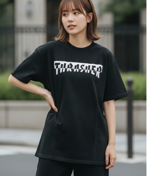 セール】MIXTAPE S/S T-SHIRTS/THRASHER スラッシャー ロゴプリント