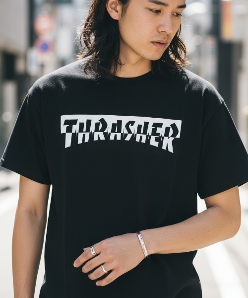 MIXTAPE S/S T-SHIRTS/THRASHER スラッシャー ロゴプリント 半袖T