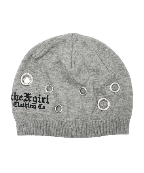 X-girl(エックスガール)の「EYELET BEANIE(ニットキャップ/ビーニー・レディース・ブラック/アッシュ・ONE SIZE)」の13枚目の写真