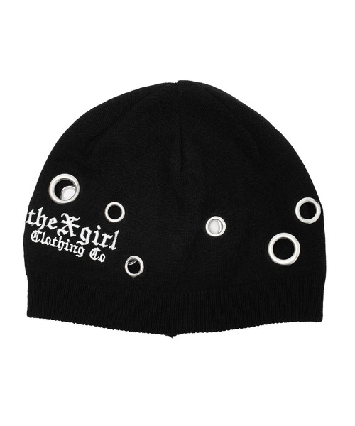 X-girl(エックスガール)の「EYELET BEANIE(ニットキャップ/ビーニー・レディース・ブラック/アッシュ・ONE SIZE)」の14枚目の写真