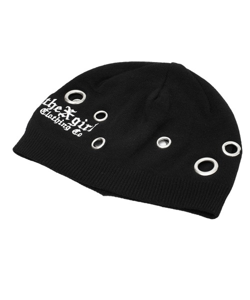 X-girl(エックスガール)の「EYELET BEANIE(ニットキャップ/ビーニー・レディース・ブラック/アッシュ・ONE SIZE)」の16枚目の写真