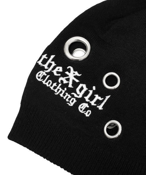 X-girl(エックスガール)の「EYELET BEANIE(ニットキャップ/ビーニー・レディース・ブラック/アッシュ・ONE SIZE)」の18枚目の写真