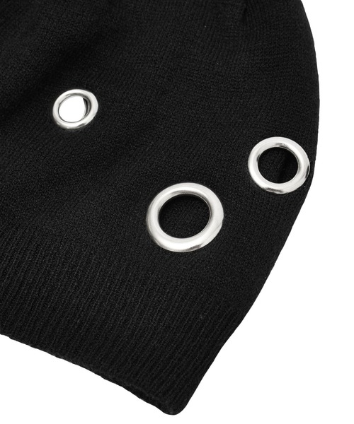X-girl(エックスガール)の「EYELET BEANIE(ニットキャップ/ビーニー・レディース・ブラック/アッシュ・ONE SIZE)」の19枚目の写真