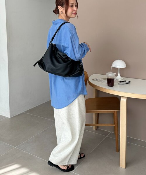 DISCOAT(ディスコート)の「サイドベルトホーボーバッグ(ハンドバッグ・レディース・キャメル/ベージュ/ブラック・FREE)」の7枚目の写真