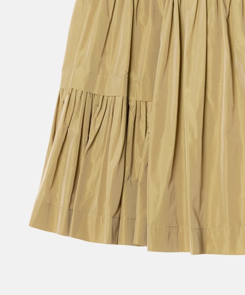 LE CIEL BLEU（ルシェルブルー）の「タフタギャザーミディスカート / Taffeta Gathered Midi Skirt（スカート・レディース・ネイビー/ベージュ・36/34）」の13枚目の写真