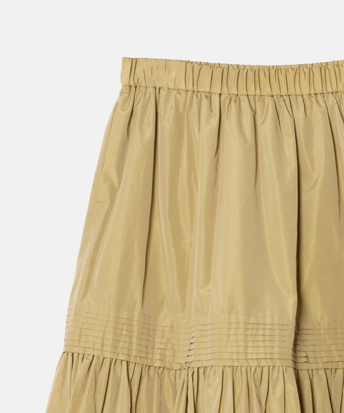 LE CIEL BLEU（ルシェルブルー）の「タフタギャザーミディスカート / Taffeta Gathered Midi Skirt（スカート・レディース・ネイビー/ベージュ・36/34）」の11枚目の写真