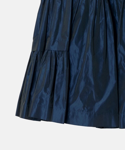 LE CIEL BLEU（ルシェルブルー）の「タフタギャザーミディスカート / Taffeta Gathered Midi Skirt（スカート・レディース・ネイビー/ベージュ・36/34）」の16枚目の写真