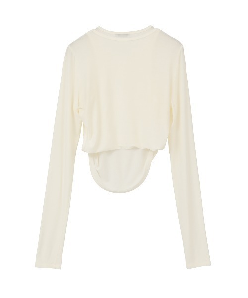 CLANE(クラネ)の「MANY CONVERTIBLE CUT TOPS(Tシャツ/カットソー・レディース・ホワイト/グレー・2/1)」の17枚目の写真