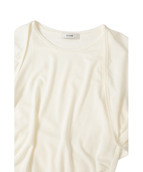 CLANE(クラネ)の「MANY CONVERTIBLE CUT TOPS(Tシャツ/カットソー・レディース・ホワイト/グレー・2/1)」の21枚目の写真