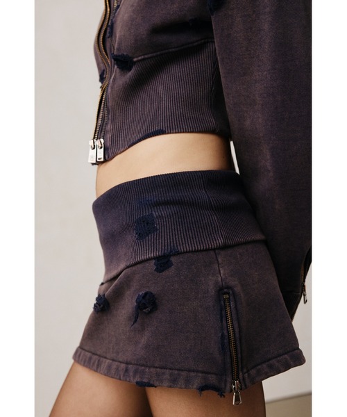 Desigual（デシグアル）の「【Desigual Studio】ジッパー付きコットンミニスカート（スカート・レディース・ブラック・S/M/L）」の3枚目の写真