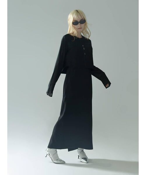 :ETHROF(イーサオブ)の「JACQUARD SHEER BOLERO(シャツ/ブラウス・レディース・ブラック・MEDIUM)」の9枚目の写真
