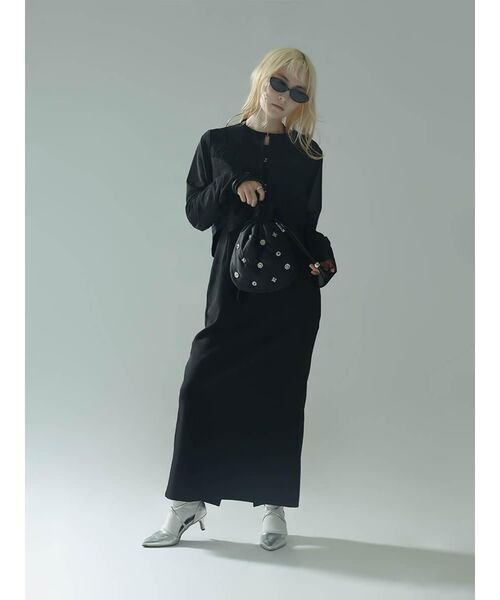 :ETHROF(イーサオブ)の「JACQUARD SHEER BOLERO(シャツ/ブラウス・レディース・ブラック・MEDIUM)」の10枚目の写真